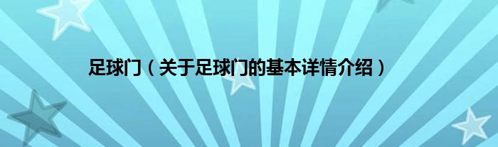 足球门（关于足球门的基本详情介绍）