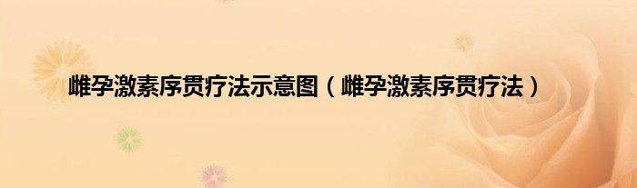 雌孕激素序贯疗法示意图（雌孕激素序贯疗法）