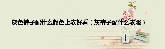 灰色裤子配什么颜色上衣好看（灰裤子配什么衣服）