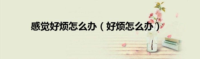 感觉好烦怎么办（好烦怎么办）